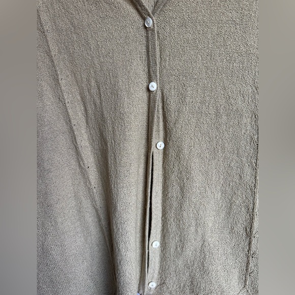 Max Studio 90’s Quarter Sleeve Tan, Beige Button-Up Cardigan Size L - Picture 6 of 6